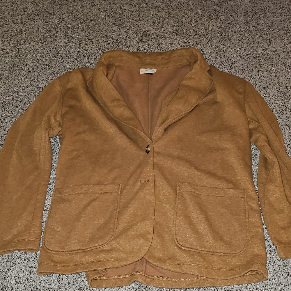 Universal Thread Tan Knit Blazer Relaxed Fit Large L
